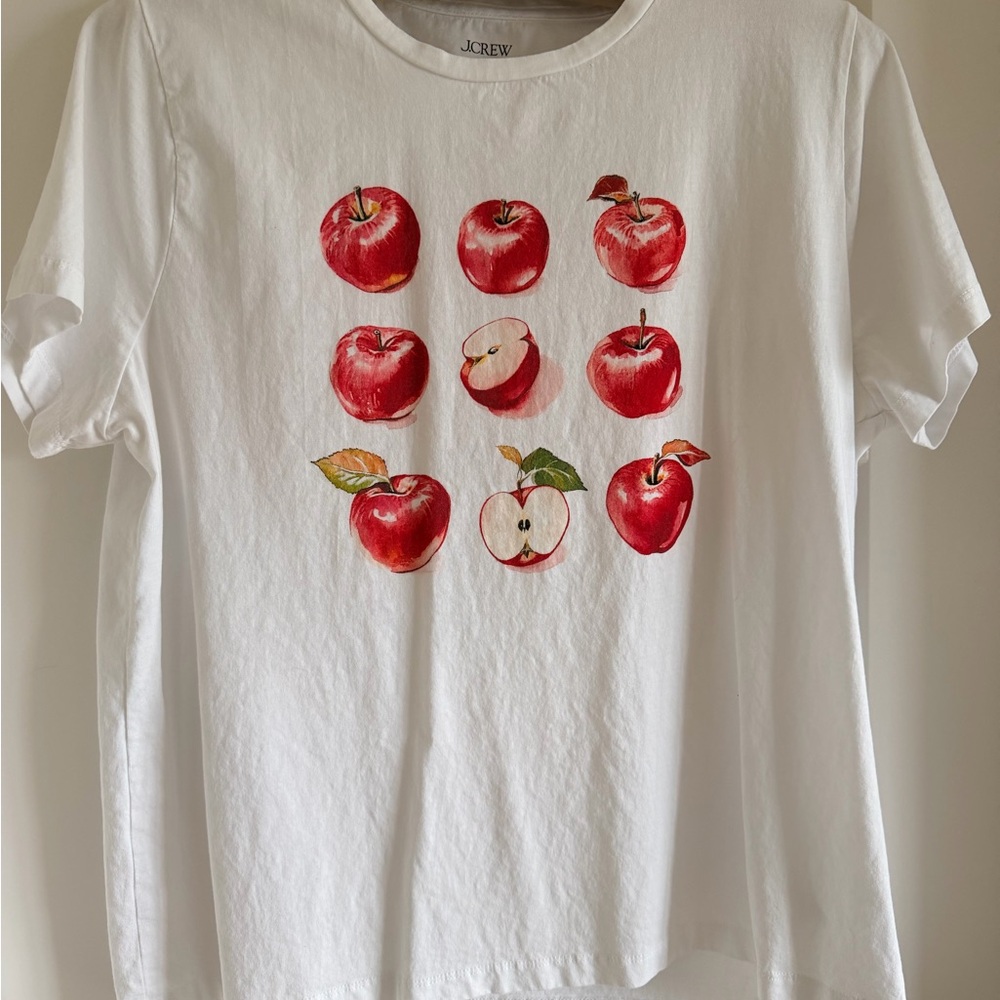 J. Crew Red Apple Graphic Tee